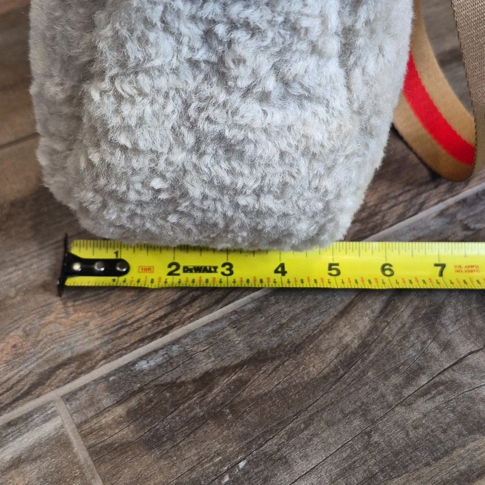 Anthropologie Sherpa Half Moon Crossbody Sling Shoulder Bag, Adjustable Strap - Picture 6 of 14